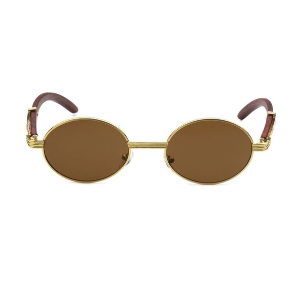 Gold Oval Sunglasses - Picture 4 of 5